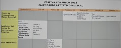 Nuevo Calendario del Festival Acapulco