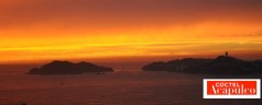Impactante Puesta de sol con un Arcoiris en Acapulco
