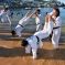 Sesion de Karate en Playa de Acapulco